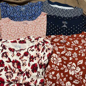 6--Croft & Barrow XXL 3/4 Sleeve Knit Pullover Tops Bundle